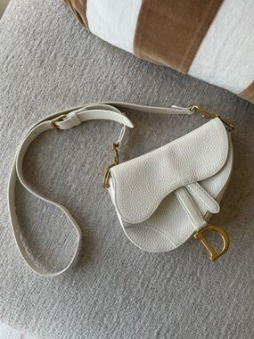 DIOR Mini Soft Pebbled Saddle Bag